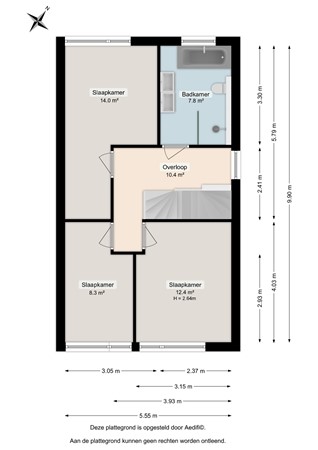 Floorplan - Kaag 13, 9801 RE Zuidhorn